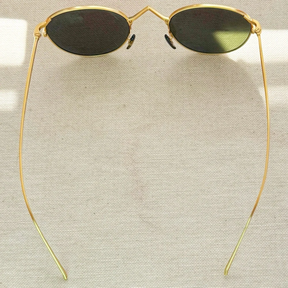 Vintage Oliver People LA Series Gold Aviator Sunglasses - Picture 3 of 12